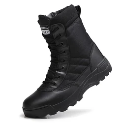 New Men's Motorcycle Boots, High-quality Cowhide Plush Tactical Boots, Flying Desert Boots, Hiking Shoes, Outdoor Sports And Hun