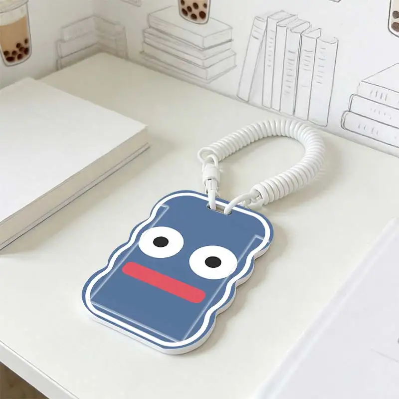 Card Protection Cover for Photo Protector Stretchable Spring Cord Student Bus/Meal Card Protection Case Kpop Photocard Holder
