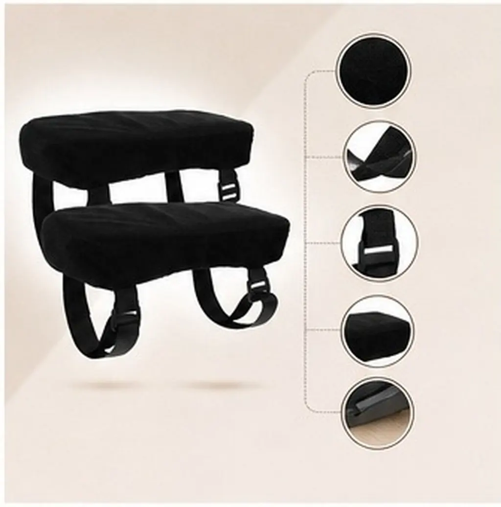 2Pcs Office Chair Armrest Pads Soft Secure Fit Wheelchair Arm Cushion Long Hours Sitting Wear Resistant Chair Accessories
