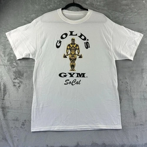 Heißes Vintage Gold’s Gym California T-Shirt, GYM Grafik, Baumwoll-T-Shirt, hochwertiger Luxus-Druck, Unisex-Stil für Damen und Herren – Detail 4