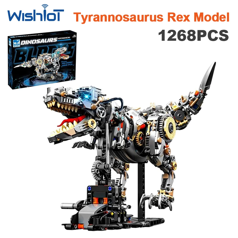 13087 1268pcs Mechanical Tyrannosaurus Model Building Blocks Set DIY Dinosaur Sci-Fi Mecha Assembly Bricks Toy Kids Gifts