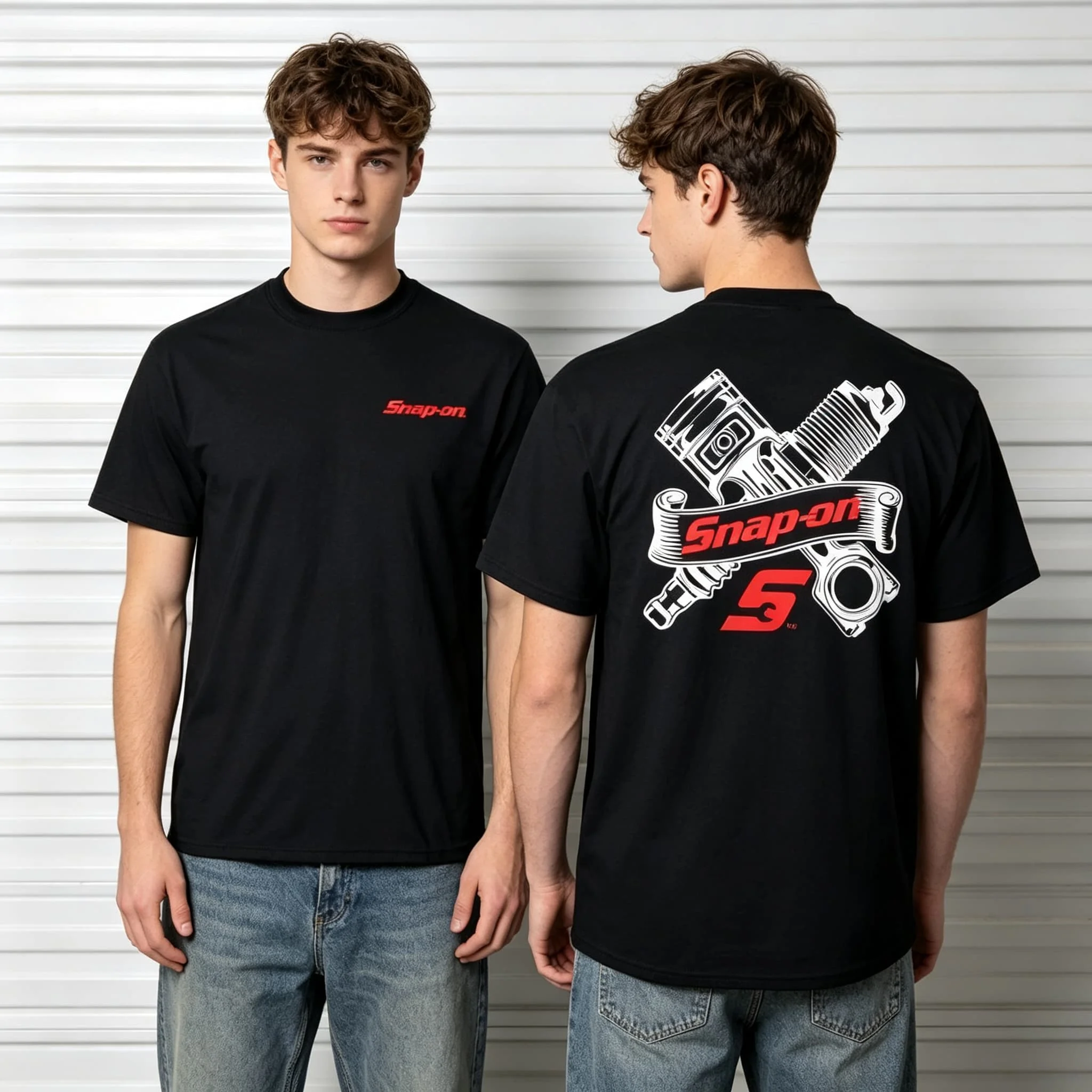 Snap On Engine Parts Pattern Technician Daily Casual Sport Tops Women's Tshirt Unisex Tee Top Short Sleeve Men's Cotton  T Shirt
