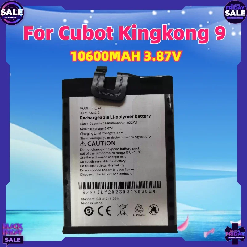 SWZY New10600MAH 3.87V for Cubot Kingkong 9 Phone Battery Cubot C40 for Cubot Kingkong 9 Smartphone Battery