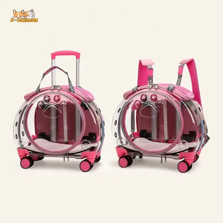 

Lightweight Design Pet Carrier Bag with Wheel Washable Breathable Rolling Pet Carrier for Traveling Pet Suitcase