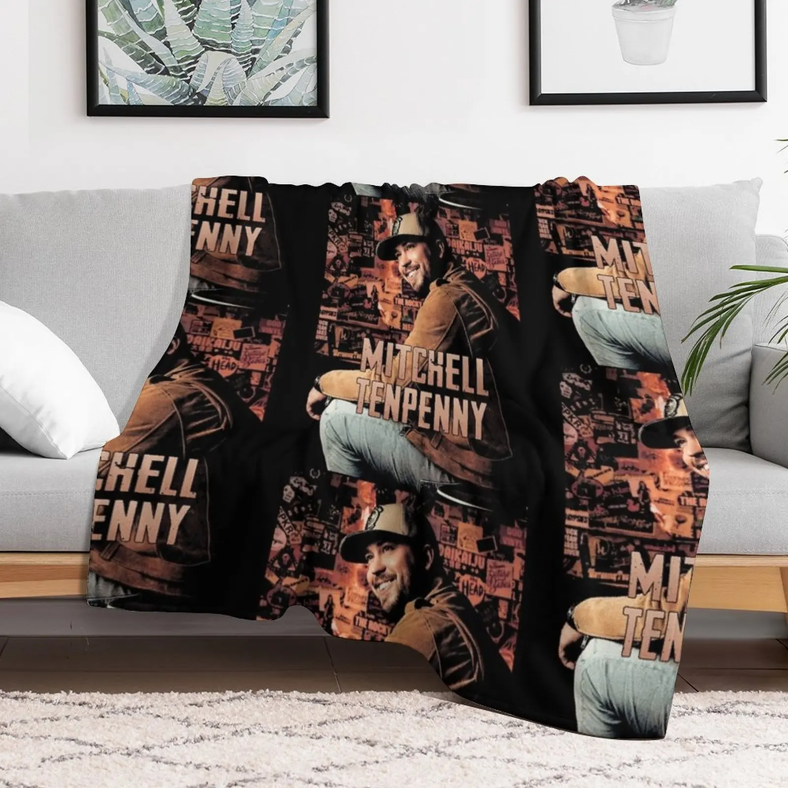 Ujanan Mitchell Tenpenny Tour 2019 Throw Blanket Compact Warm Blanket for Car Road Trip