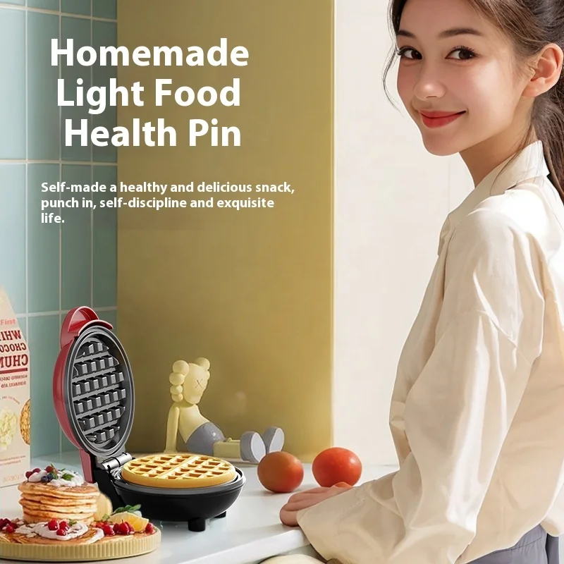 Pembuat Waffle Sandwich Donat Listrik Berkualitas Tinggi STLF dengan Plat yang Dapat Dilepas untuk Sarapan di Hotel dan Mobil