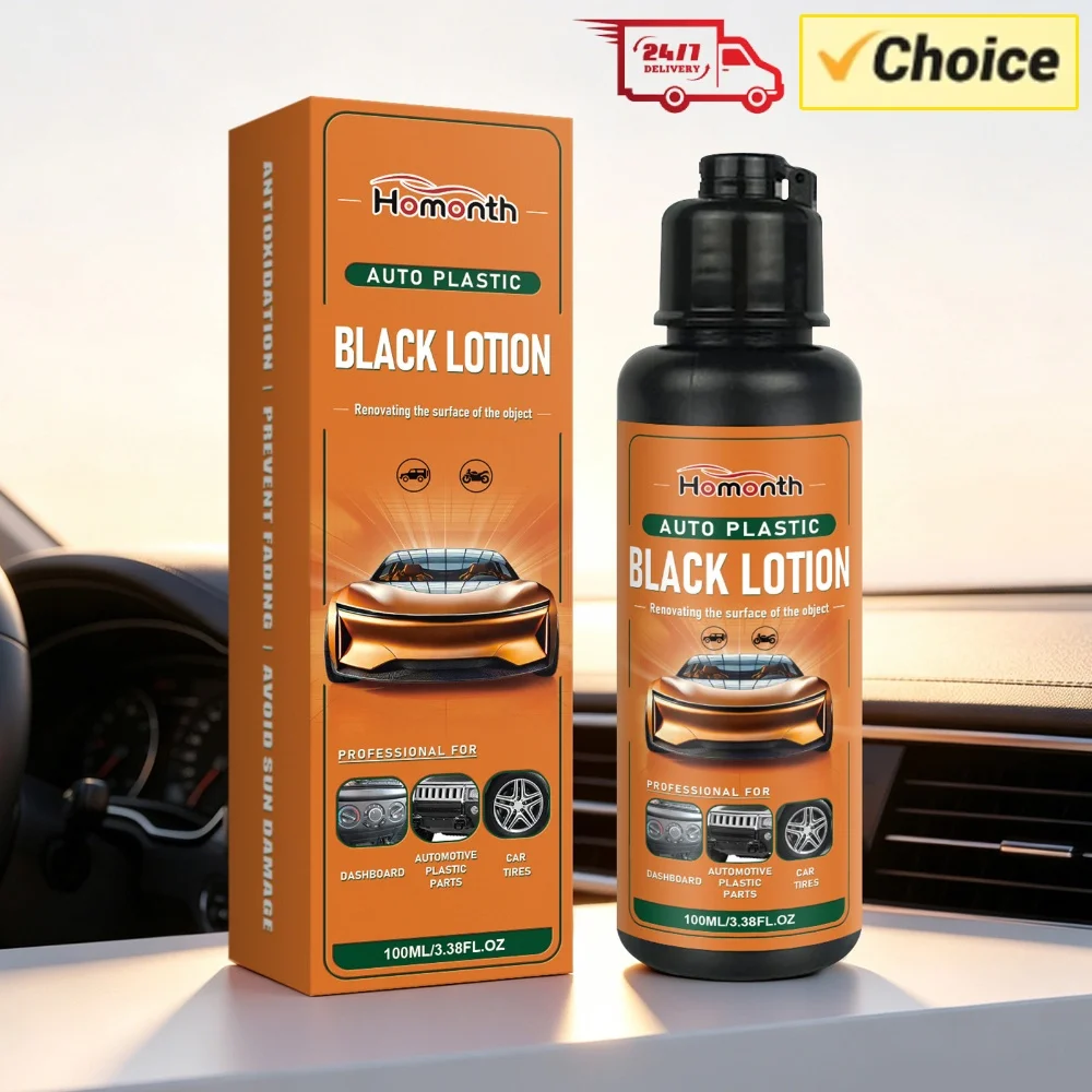 100ML Auto Plastic Restorer Kit Plastic Care Auto Plastic Black Lotion for Restore The Luster Faded Plastics and Rubber