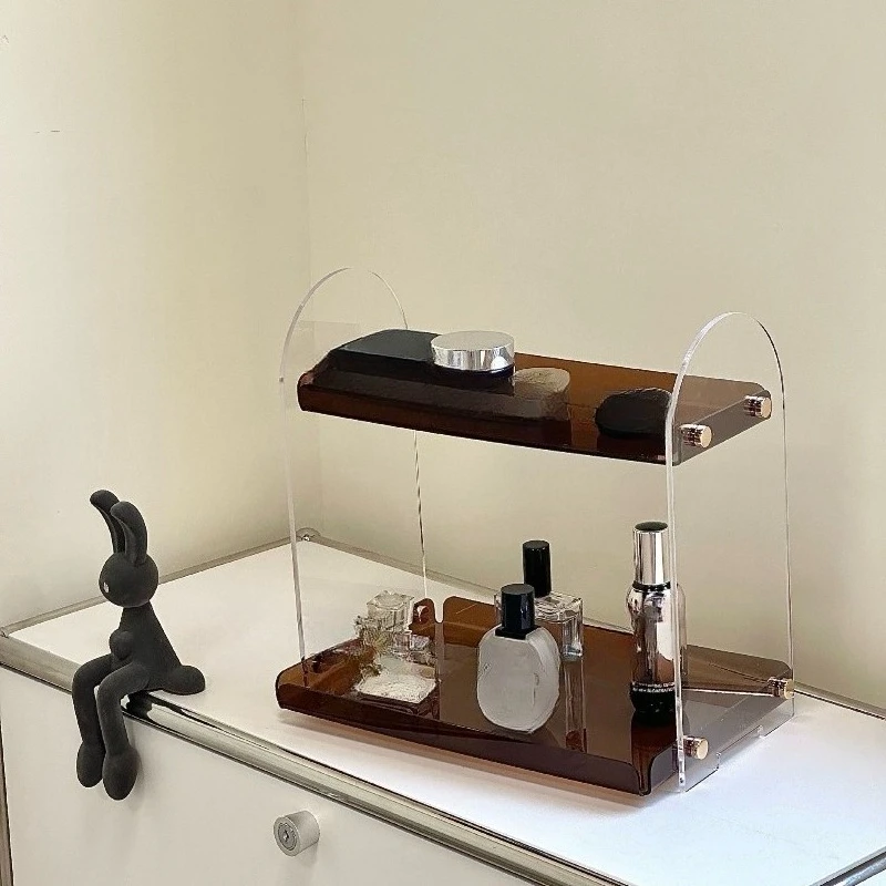 

Washbasin, Cosmetic Storage Rack, Countertop, Toilet, Bathroom Style, Acrylic, Multi-layer Desktop Storage Box