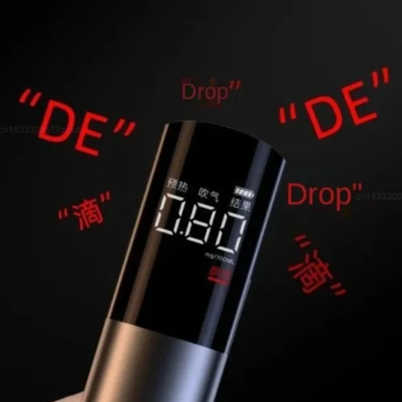  ANMU Automatic Alcohol Tester Electronic Breathalyzer LED Display Portable Rechargeable Mini Alcoholimeter Detector Tool