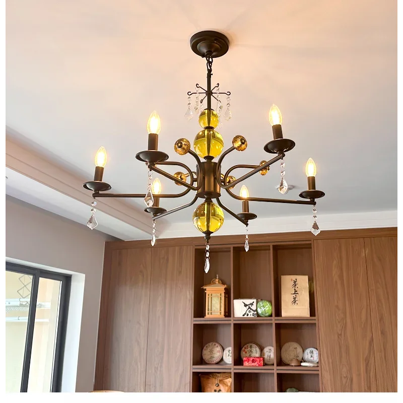 French Symphony Chandelier Lights Living Room Nordic Decorative Home Ceiling Lamps Medieval Bedroom Dining Room Hanging Lamps