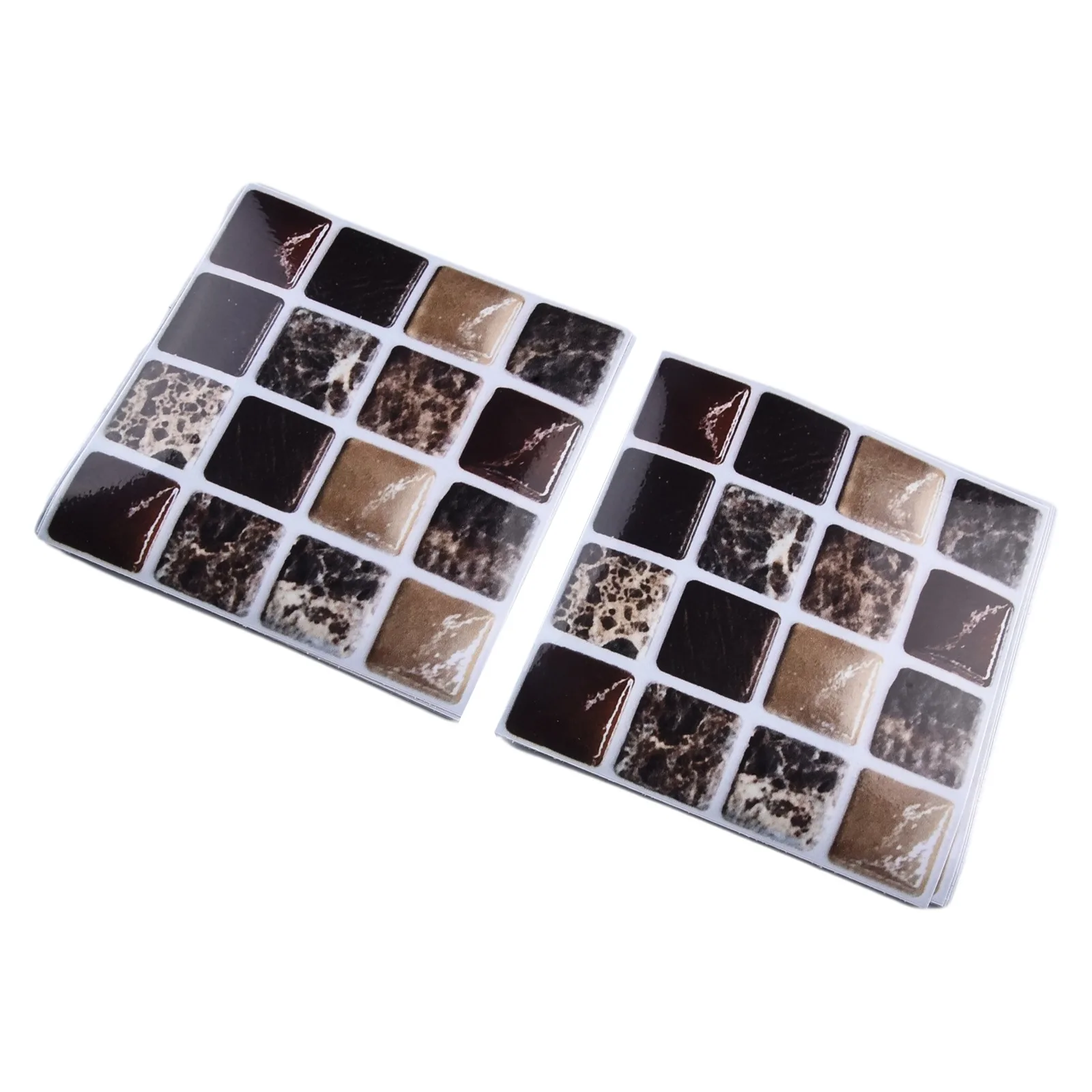 20PCS Mosaic Tile Wall Stickers Waterproof Simulation Design Suitable for Home Kitchen Bathroom Decoration Use
