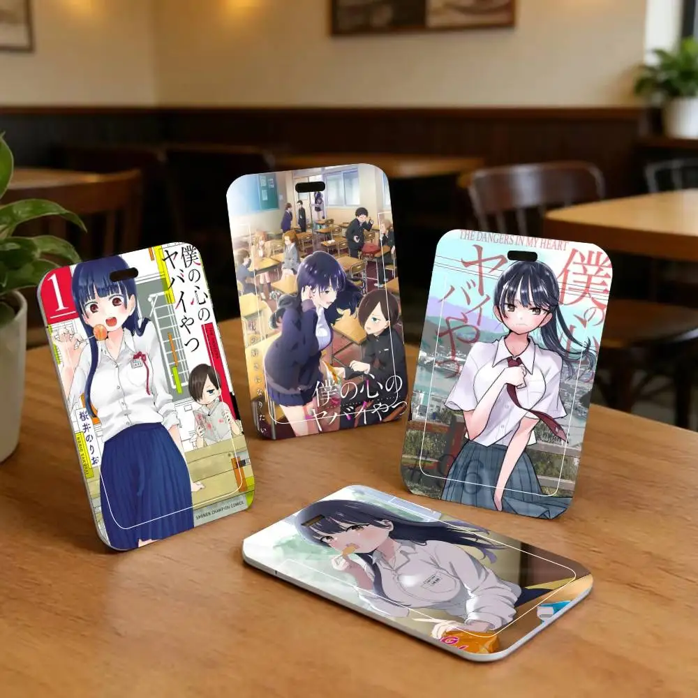 Porta Tarjetas de Identificación Anime Boku No Kokoro No Yabai Yatsu con Correa para el Cuello, Colgante, Porta Credenciales, Lanyard, Llavero