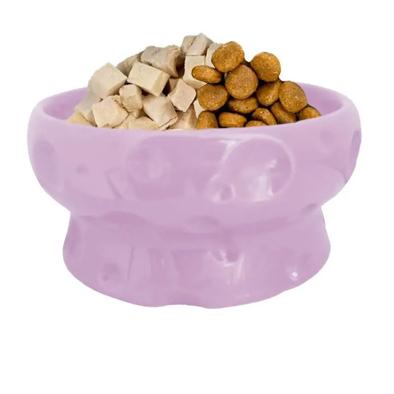 

Elevated Ceramic Cat Bowls Cat Feeding Bowl Whisker Fatigue-Free Elevated Cat Bowls Raised Cat Food Bowl Dishwasher Safe Reduce