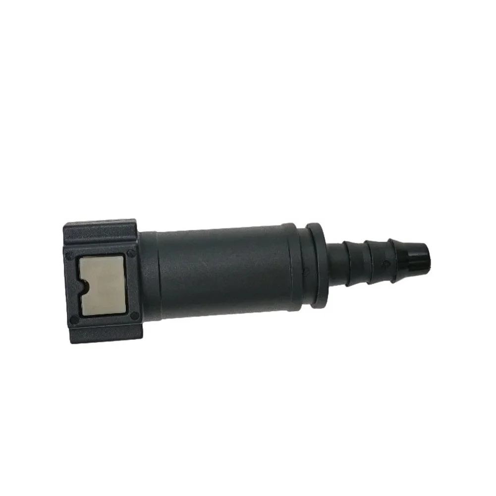 Automotive Quick Connect Fuel Fitting 7.89-ID6 Supporting 180 Degree Hose Routing and Shut-Off Function for 8mm Hose