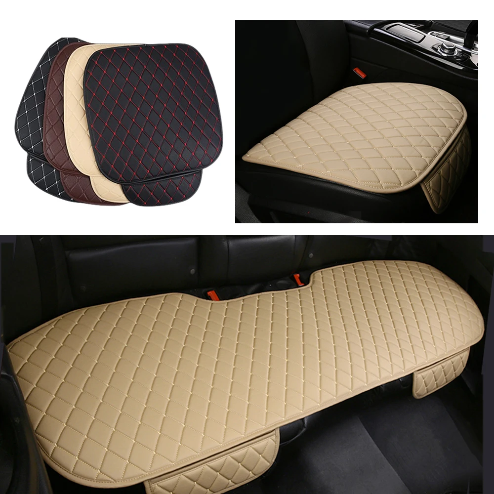 3PCS Car Seat Covers For Mitsubishi Eclipse Cross Mirage Attrage Outlander Airtrek Interior Leather Seat Cushion Accessorie