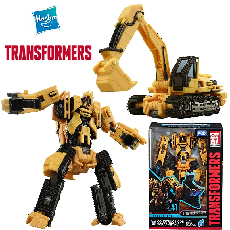 Hasbro Transformers Studio Series SS41 Constructicon Scrapmetal Deluxe Class Original Action Figure Model Toy Gift Collection