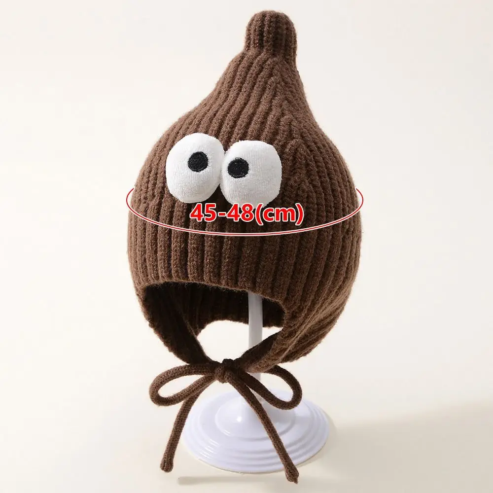 قبعة محبوكة مريحة ومضحكة للأطفال دافئة مع اللوحات قبعة شتوية ناعمة للأطفال