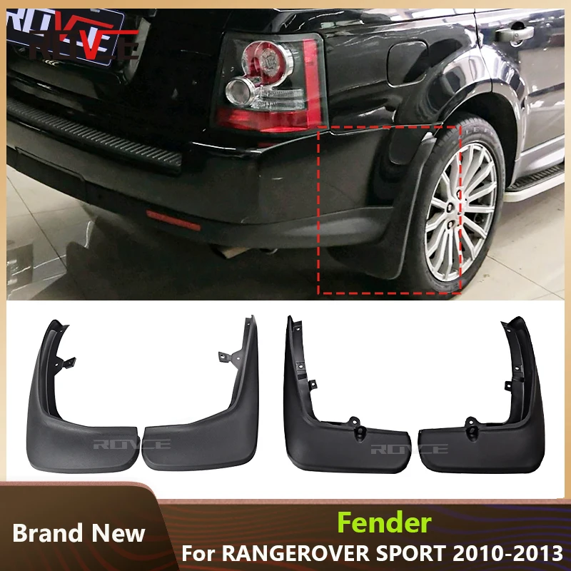 ROVCE 4PCS Front&Rear Mudflaps Mudguard Splash Fender Protector For Land Rover Range Rover Sport L320 2010-2013 Auto Parts