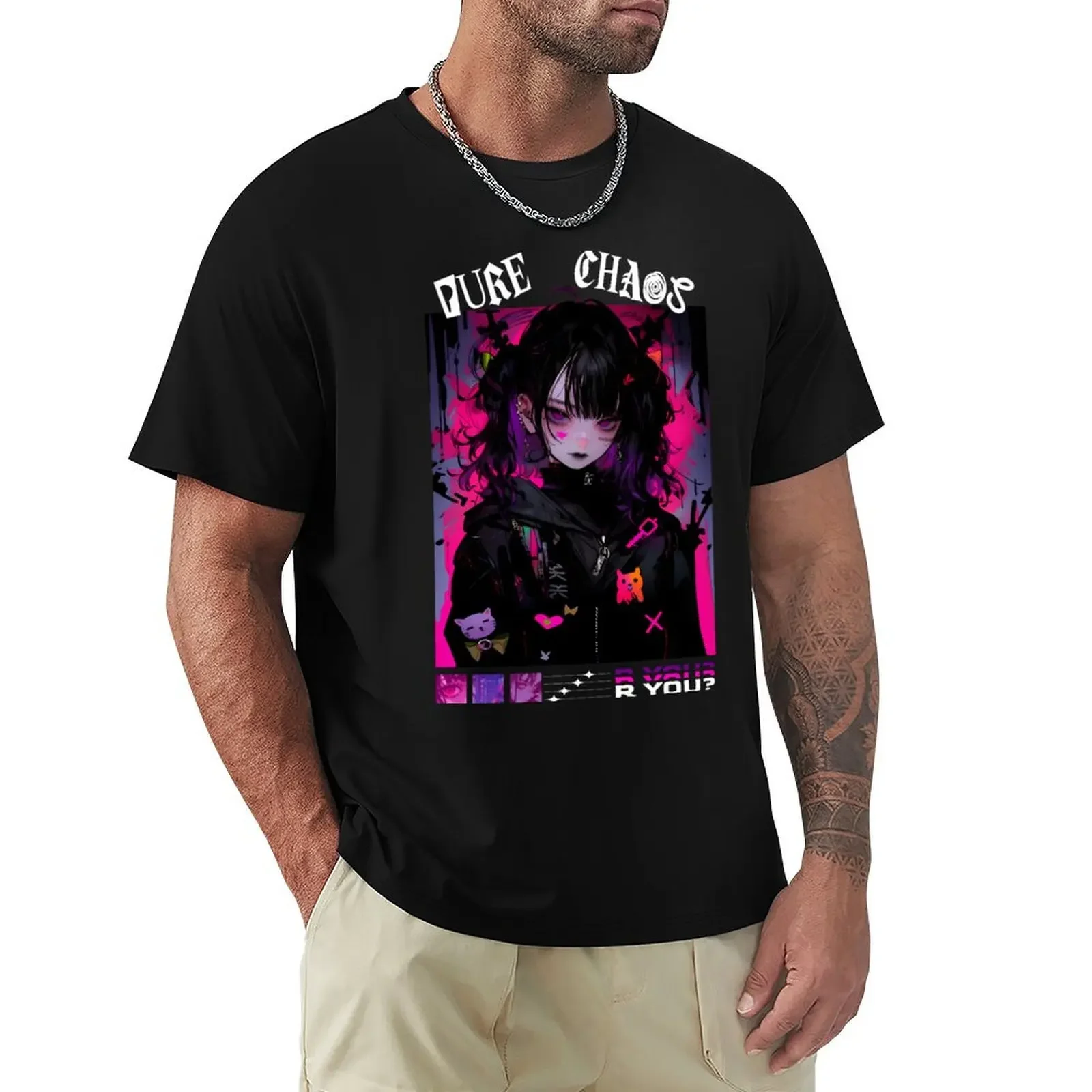 Pure Chaos Vol 3 Anime Girl T-Shirt oversized blue archive mens shirts graphic tee