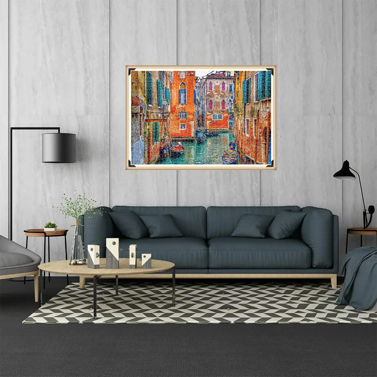 ของขวัญของเล่นตัวต่อขนาดใหญ่1000ชิ้นตัวต่อจิกซอว์70cmX50cm ตัวต่อจิกซอว์เวนิส (27.5inchX19.7inch)