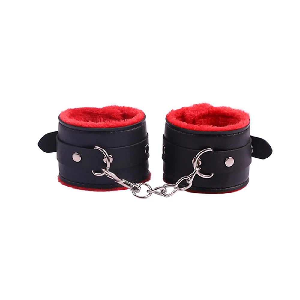 Sexy Leather Sexual Couples Bdsm Kit Plush Handcuffs Sex Bondage for Women Exotic Accessories Sex Blindfold Games Sex Toys 18