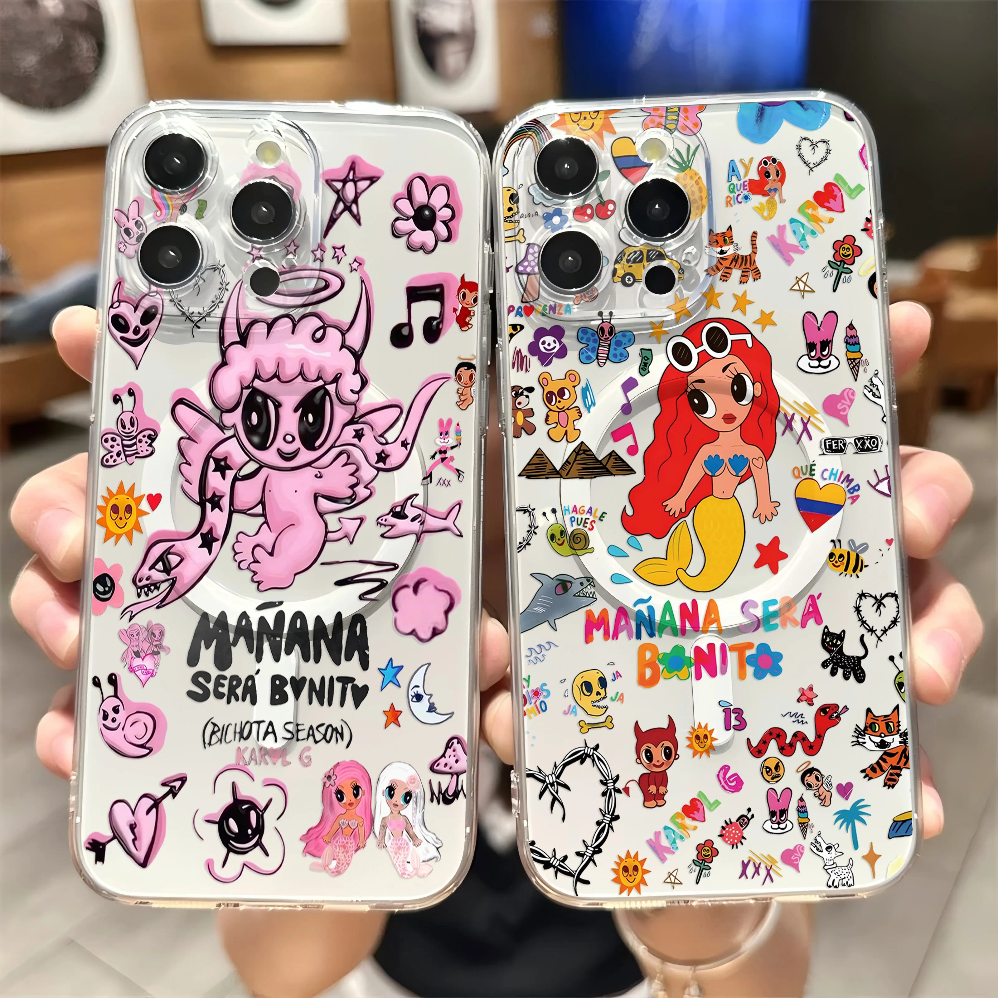 Fashion Karols G Mananas Hot Magnetic Phone Case For Samsung Galaxy S25 S24 S23 S22 S21 S20 FE Edge Plus Ultra 5G Soft TPU Cover