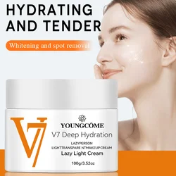 Face Cream V7 Deep Hydration Waterlight Instant Whitening Moisturizing Cream Vitamin H Nourish Brighten Skin Tone Fade Blemishes