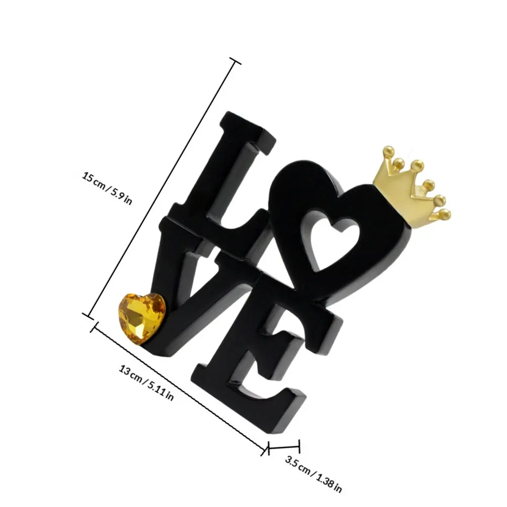 Freestanding Wooden Love Sign Home Decor Rustic Tabletop Mantel Fireplace Centerpiece Wedding Valentine Day Romantic Love Cutout - view 5