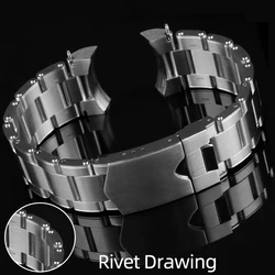 316L Series Solid Stainless Steel Strap New Watch Band for TUDOR Male 22mm Bracelet Waterproof Watch Accessories Rivet Drawing