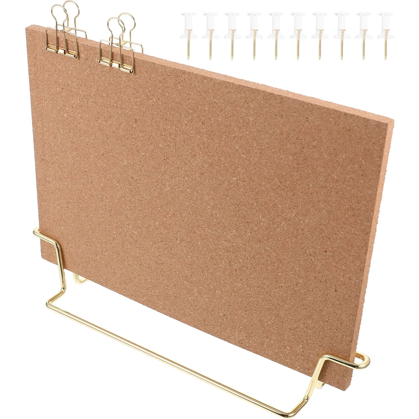 Small Bulletin Board for Desk Message Cork Office Note Photo Wall Display Bracket Boards Pictures Needle Plate Child