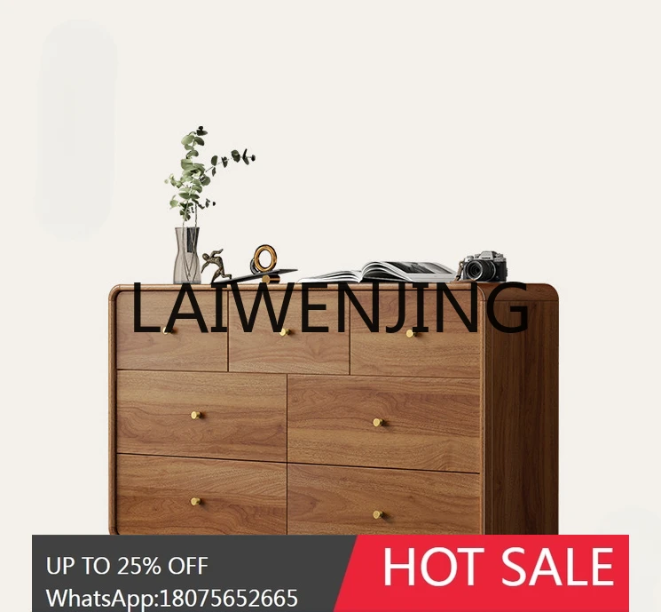 Solid Wood Bedroom Wall Tailstock Living Room Storage Drawer TV Cabinet next to New Chinese Style Chest of Drawers