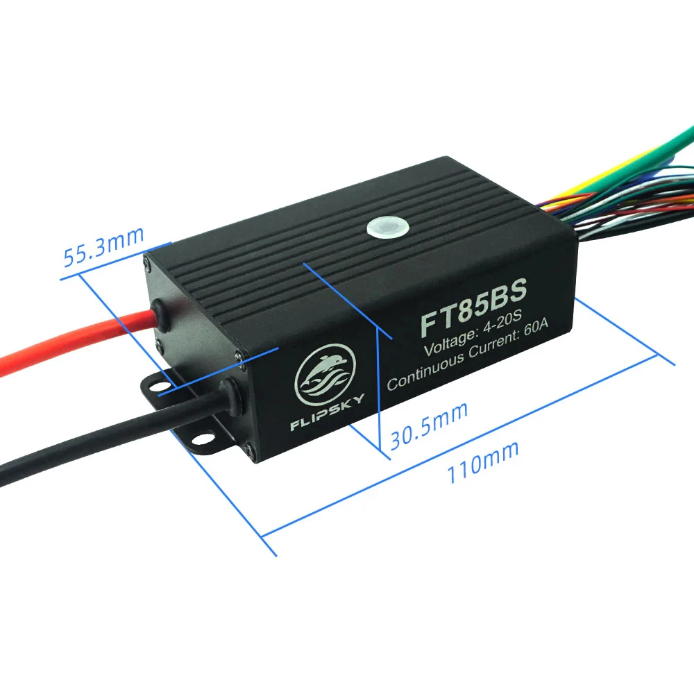 FLIPSKY FT85BS ESC 84V 60A avec boîtier en aluminium NON-VESC pour planche à roulettes électrique/Scooter électrique/contrôleur de vitesse Ebike/Ele
