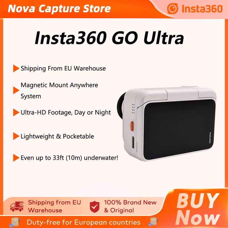 Insta360 GO Ultra — stabilizzazione a flusso ottico anche a mani libere