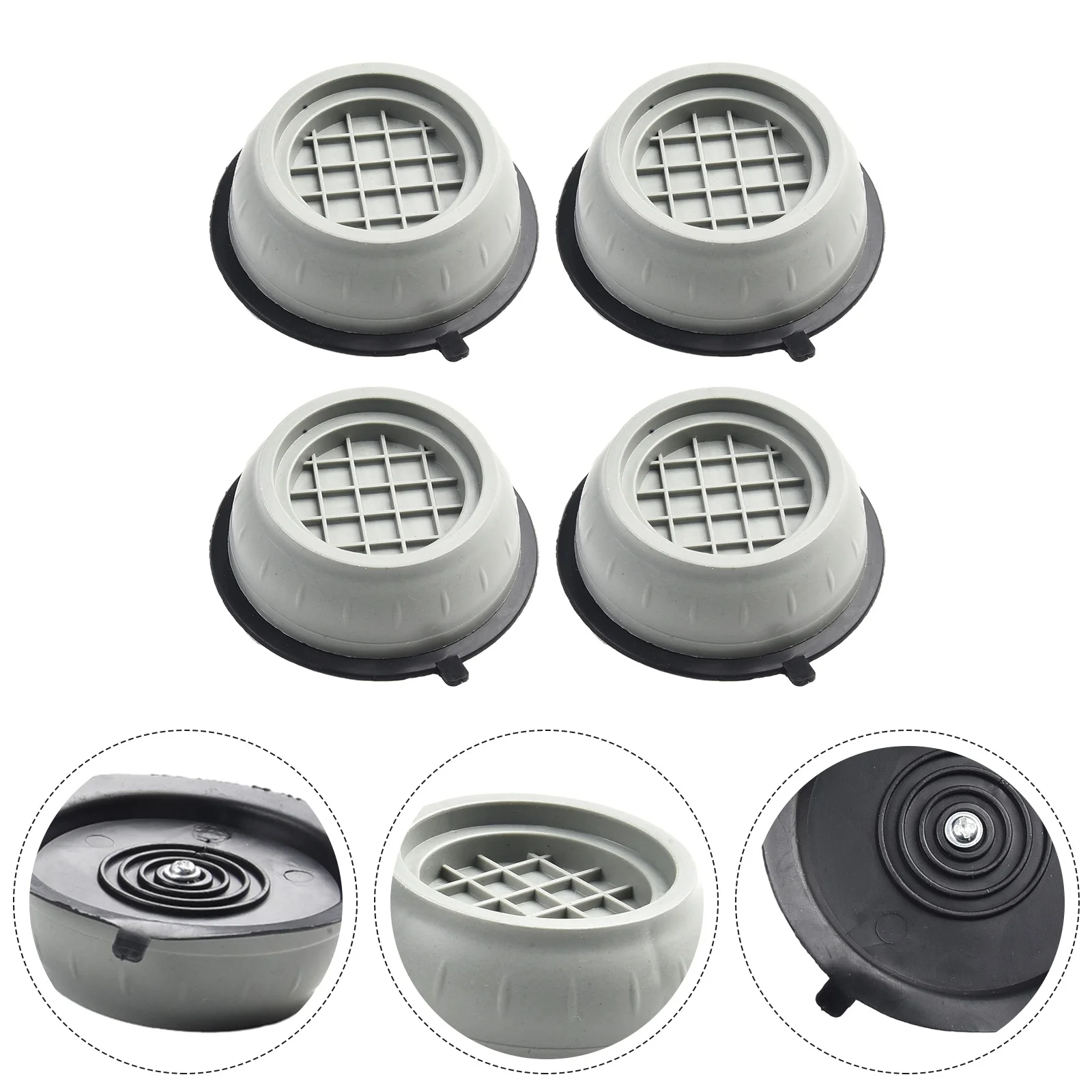 4PCS Rubber Pads For Washing Machine Anti Vibration Leg Stopper Foot Pad Washing Machine Anti-vibration Mute Protection Mat