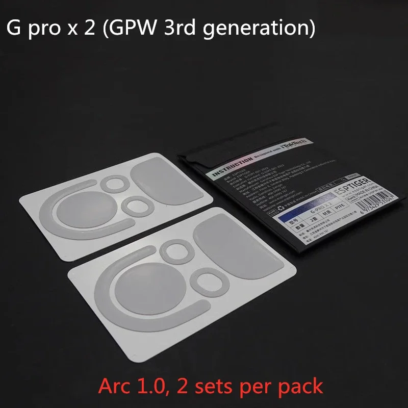 1 Pack Original ESPTIGER Mouse Skates Feet For Logitech G PRO X Superlight 2 G Pro X 2 DEX White Arc 2.0 ICE PTFE Mouse glides