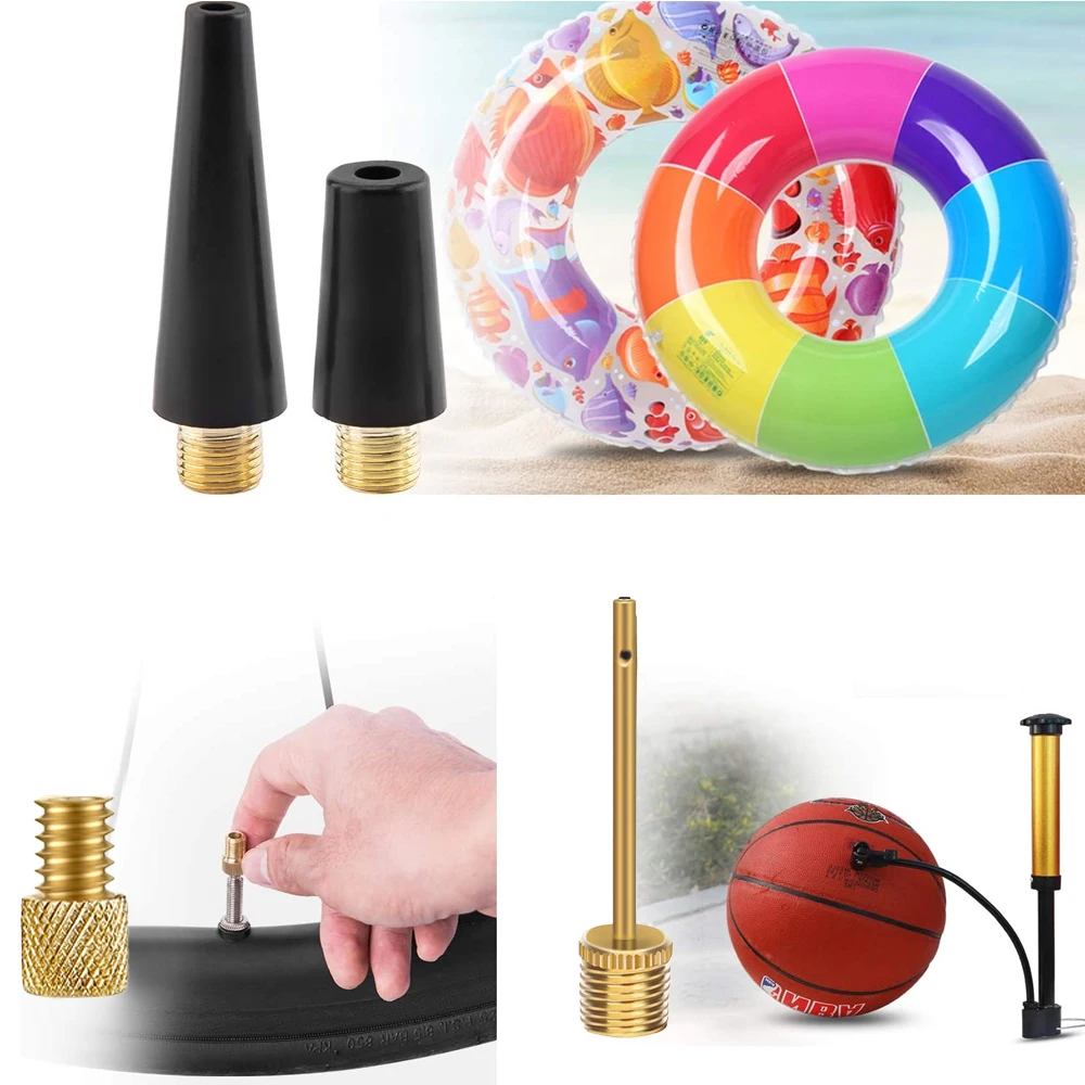 1-7 Stück Fahrrad-Luftpumpen-Düsen, Reifenventil-Adapter, Mehrzweck-Aufblasdüse, Aufblas-Set für Luftpumpe, Fahrrad/Basketball/Ballon – Detail 2