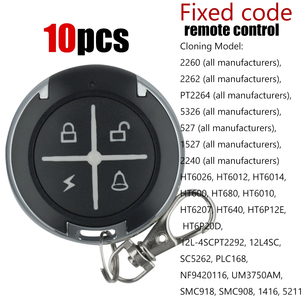 fixed code 433,92 MHZ, Garage door remote control,push rod guardrail controller
