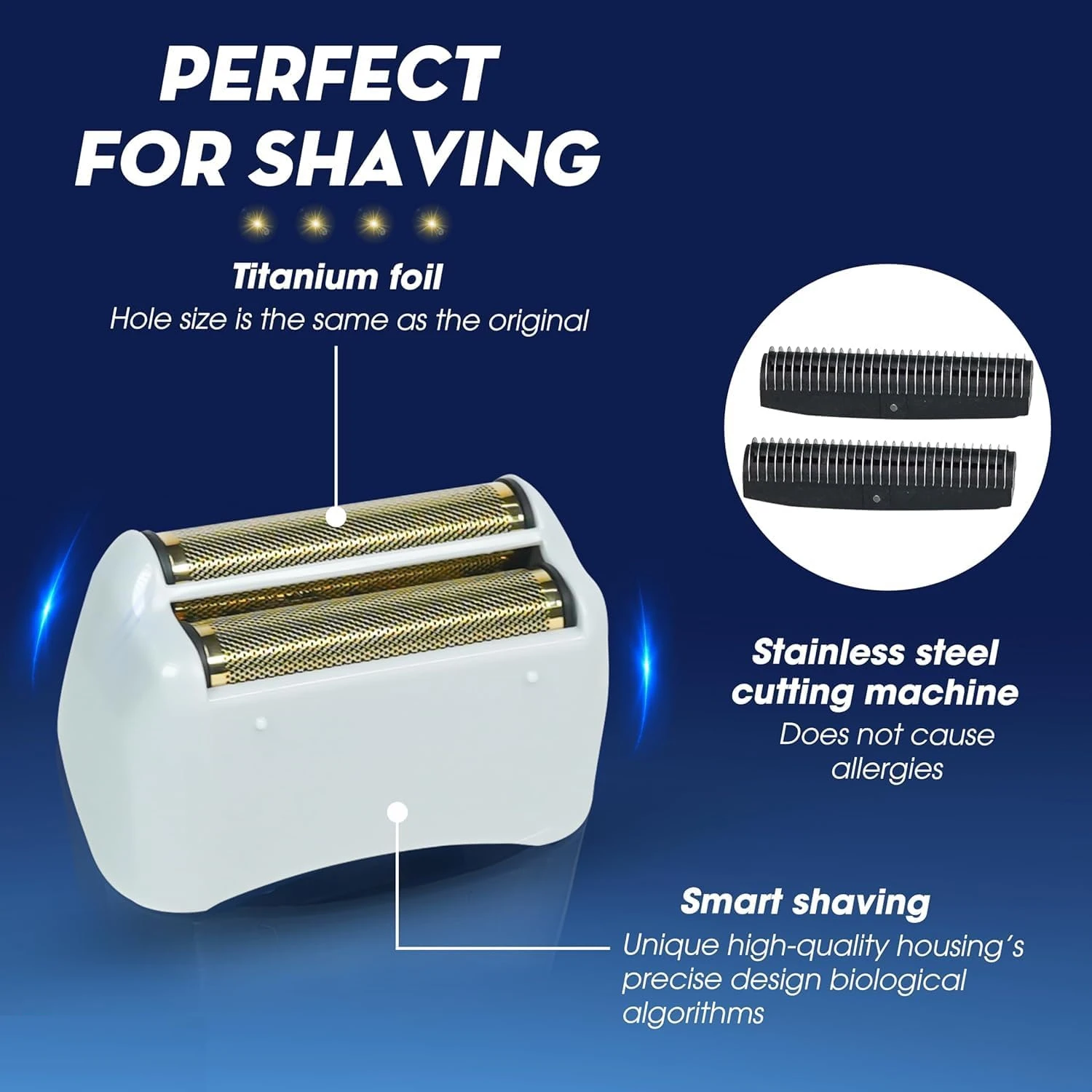 Foil Shaver Replacement Head Blade Compatible with Andis Foil Shaver TS1 (17150, 17235, 17220) and TS2 (17200), 1Pack