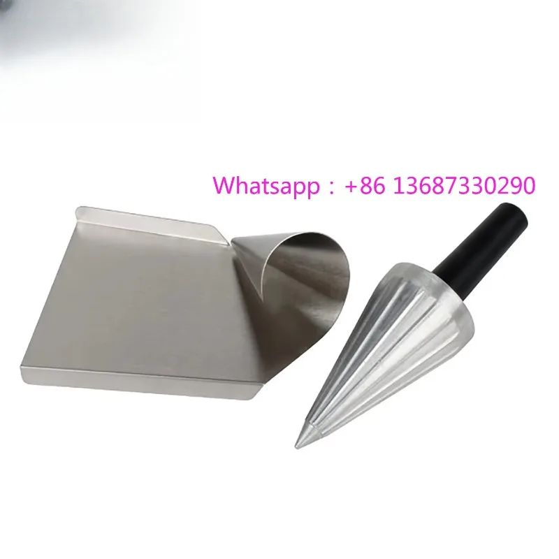 S-tainless steel manual forming tool, ice cream c-one making tool. Waffle c-one roller mold