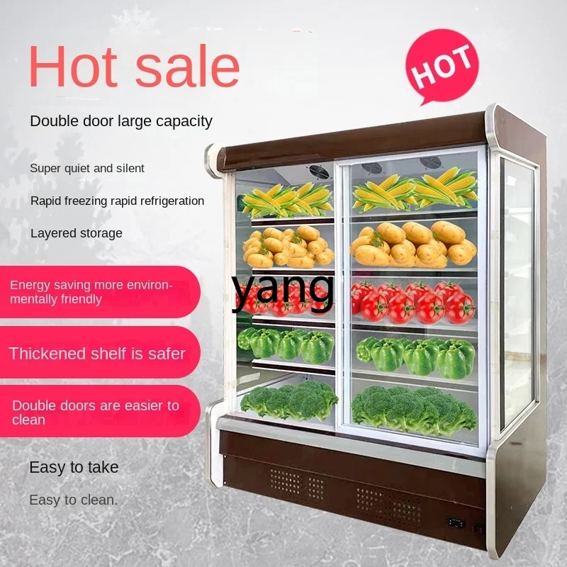 L\'m\'m Commercial Wind Screen Counter Fruit Fresh Cabinet Air Cooled Display Cabinet Refrigerated Cabinet