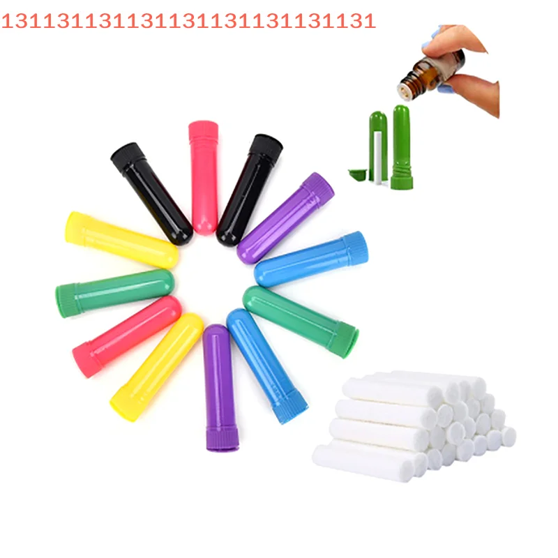 

Empty Nasal Inhaler Tube With Cotton Wicks Refill Plastic Nasal Inhaler Sticks For Essential Oil Containers Aromatherapy Inhaler