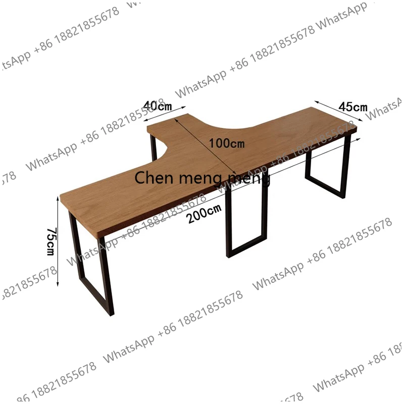 Minimalist Vintage Nail Table Mid Century Modern Design Unique Nail Desk Glamour Retro Table Manucure Nail Salon Furniture