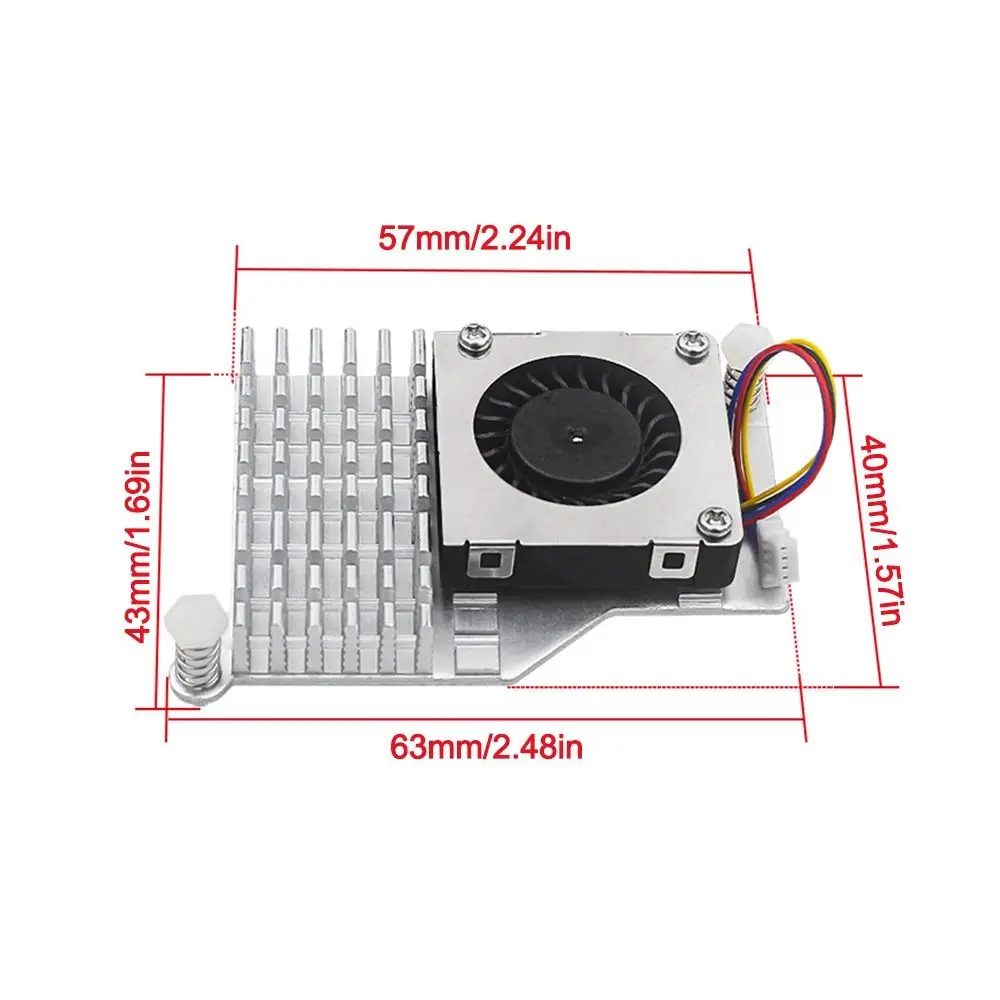 Anodowany Aluminiowy Aktywny Radiator DV 5V DIY Wentylator PWM Regulacja Prędkości Chłodzenie Radiator Akcesoria do Raspberry Pi