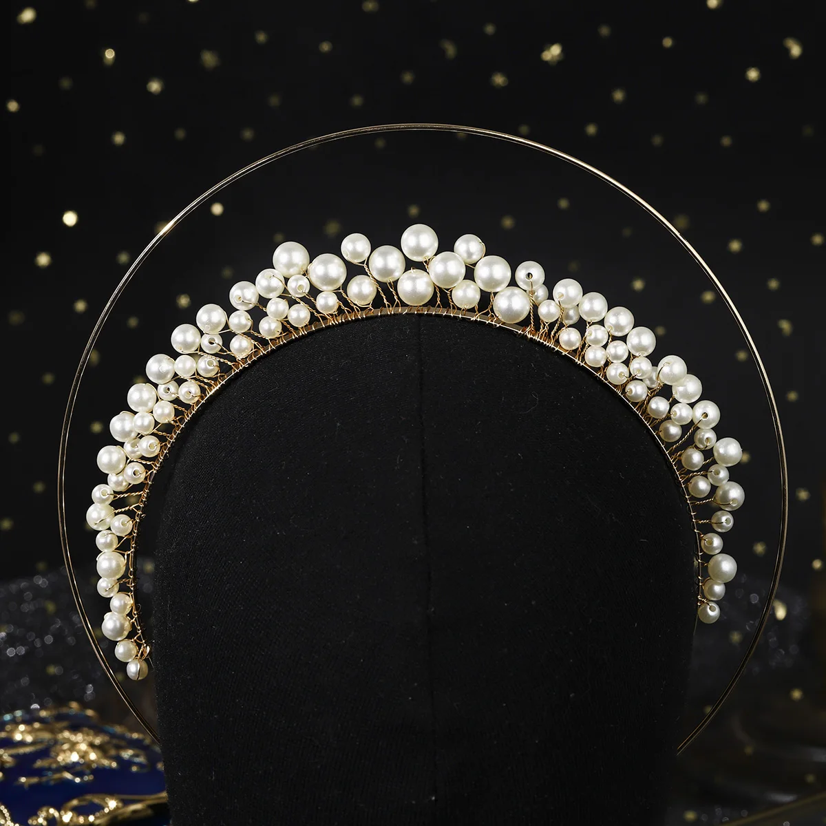 Fashion Double Layers Pearl Hairband Exaggerated Classic Headpieces Bridal Wedding Hair Accessories Mother's Day Gift