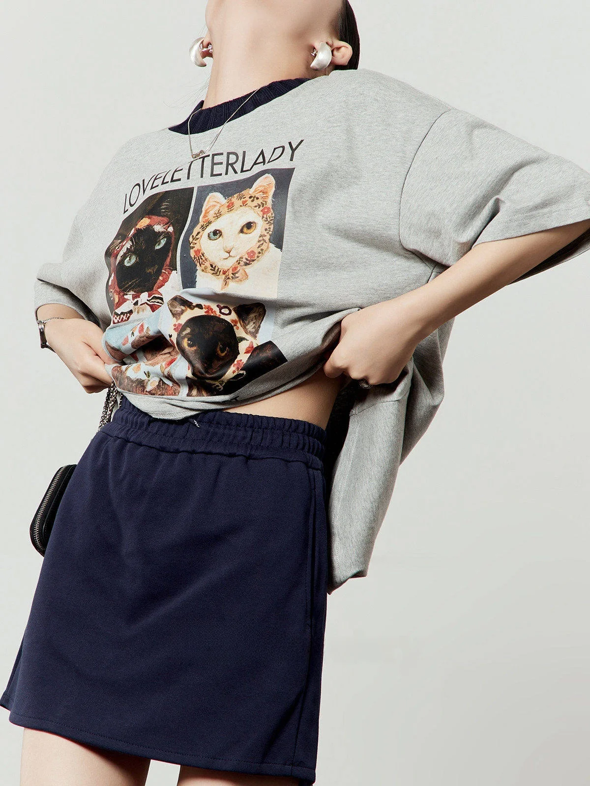 

ay Casual Loose ort Sve T-irt Women's Summer New Sle Print Comfortable Cotton round Ne Top for Daily Wear