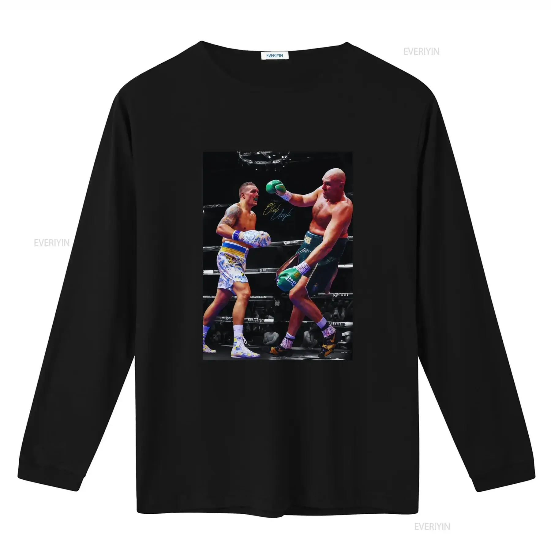 Fury Vs Usyk Limited Edition Boxing T Shirt Oleksandr The Cat Poster Design vintage Washed Slightly fashion Versatile Stretched