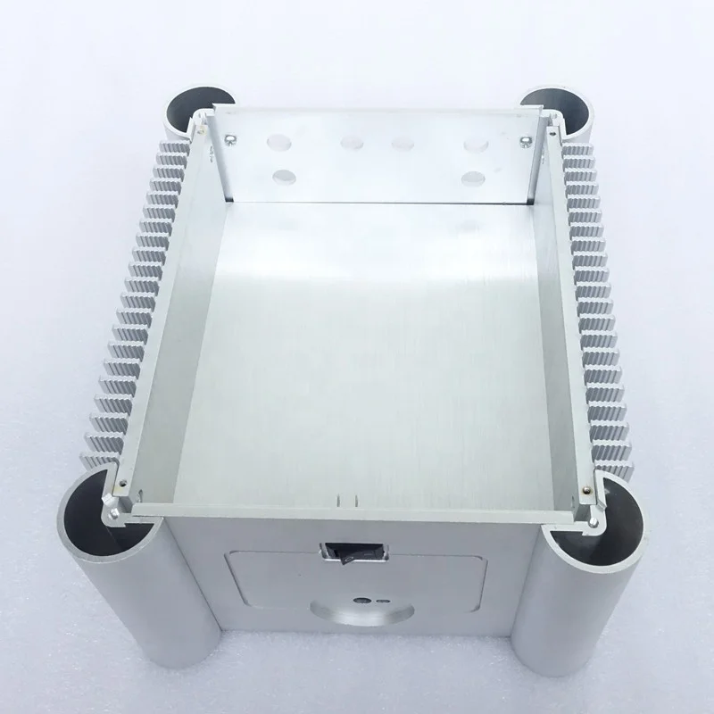 BRZHIFI RD2013 Casing Aluminium Radiator Ganda Sasis Audio Hifi Multifungsi untuk Amplifier Daya