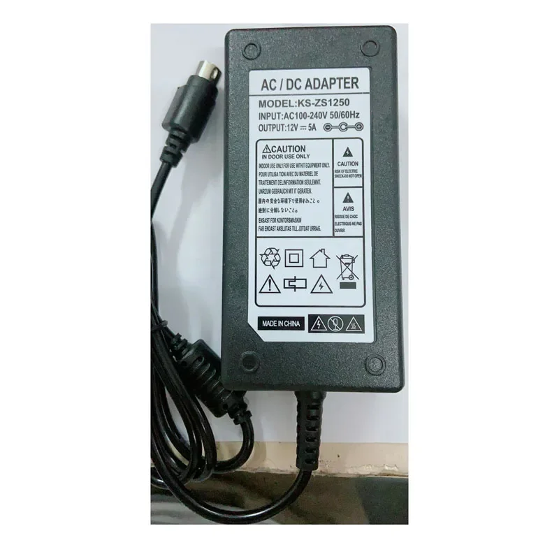 4-pin 12v 5A AC adapter Charger power compatible for Sanyo clt2054 LCD TV monitor