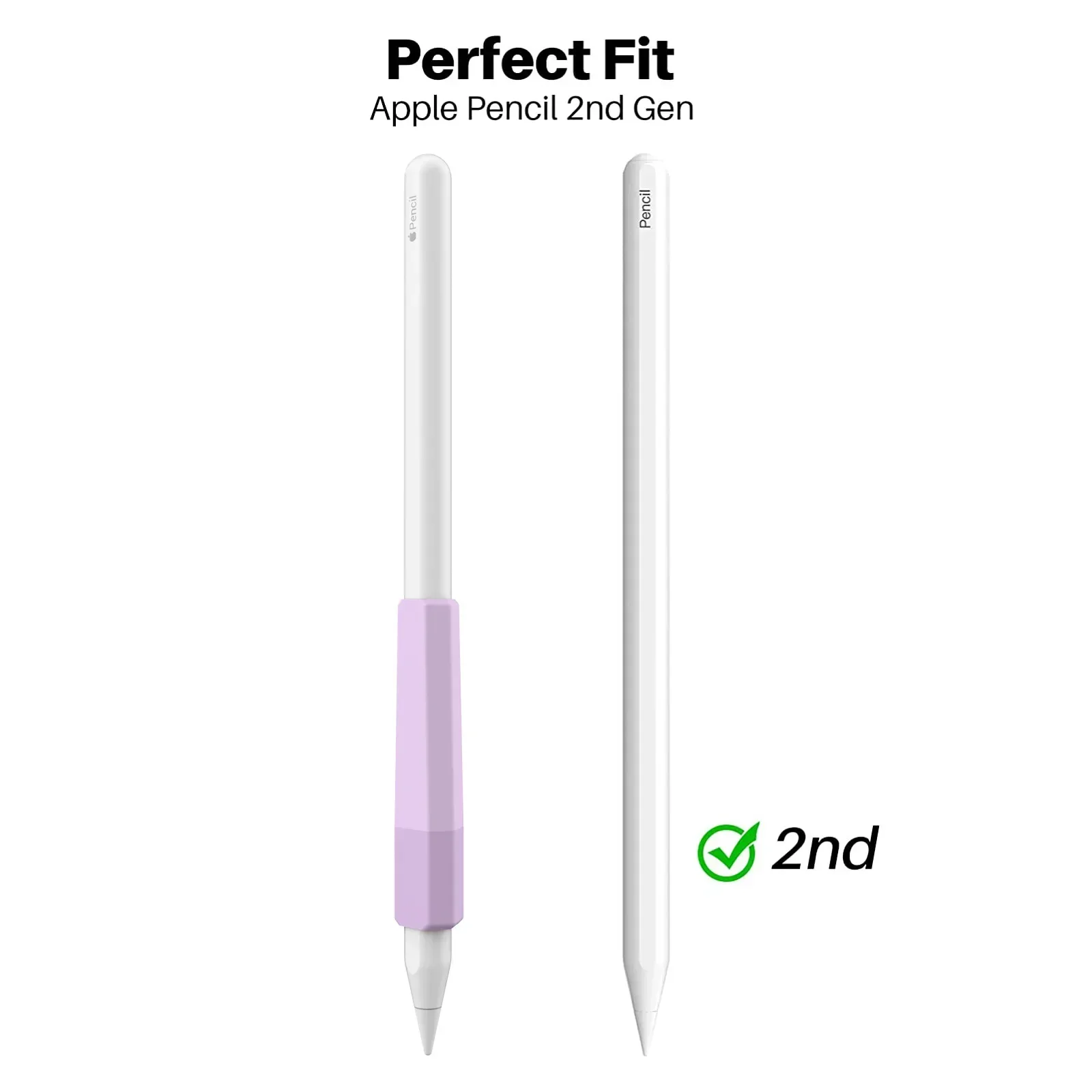 Silicone Stylus Cover For Apple Pencil 2 Touch Screen Pen Grip Case Shockproof Anti-Scratch Non-Slip Protective Sleeve Pencil