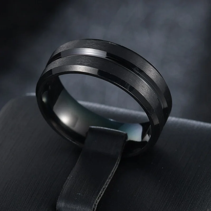 Bague en acier inoxydable pour homme, bijoux hip hop personnalisés, bague punk en acier au titane, cadeaux simples, mode européenne et américaine,
